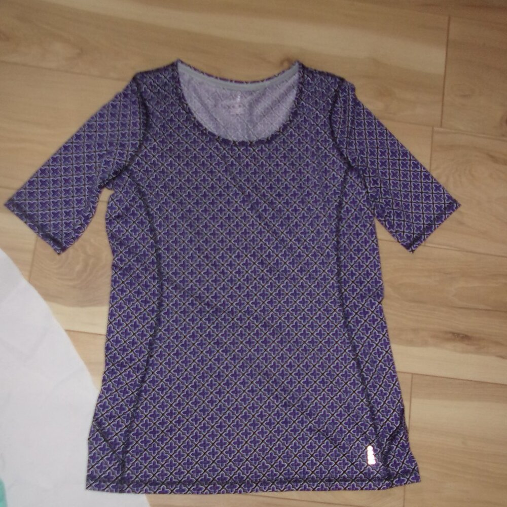 size extra small  tee shirt top womens active wear athletic purple